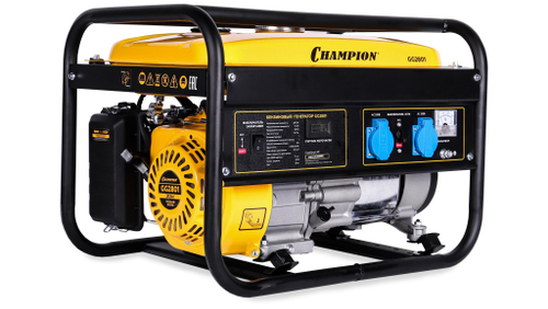 Генератор бензо Champion GG2801 (2,8/3,0кВт  7л.с, 15л 39 кг, счетчик)
