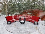 Скамейка стальная полукруглая «Авиньон»