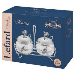 ЕМКОСТЬ ДЛЯ ХРАНЕНИЯ ДВОЙНАЯ LEFARD СЕРИЯ "ОХОТА" 320МЛ/320МЛ С ЛОЖКАМИ