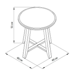 Журнальный столик, 49х49х51, прикроватный, деревянный, комплект 2 шт, Dipriz