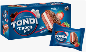 ПЕЧЕНЬЕ TONDI CHOCO PIE КЛУБНИКА 180ГР