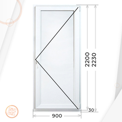 Дверь из ПВХ 2200 х 900