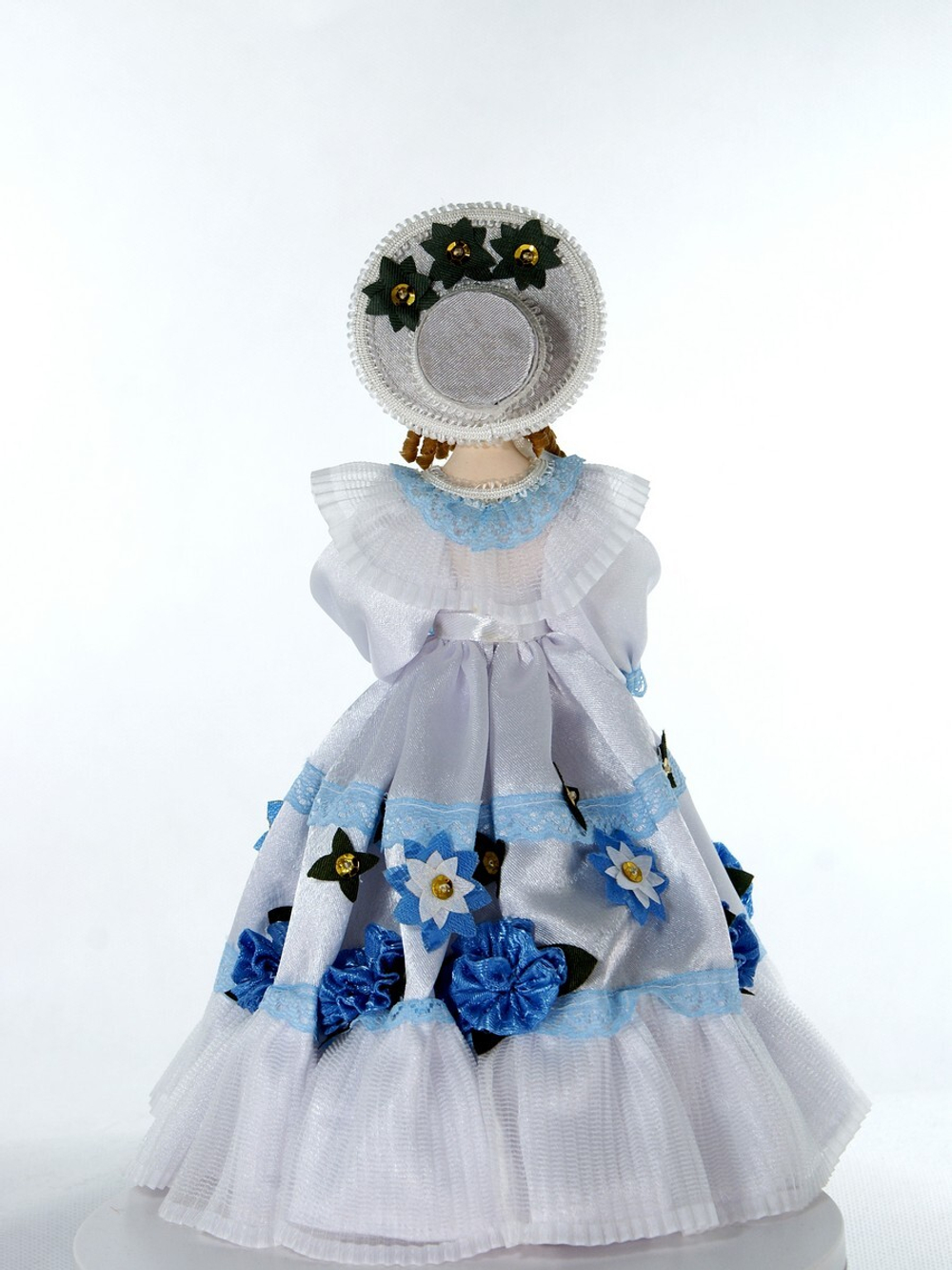 Кукла коллекционная дама в летнем платье 19 века