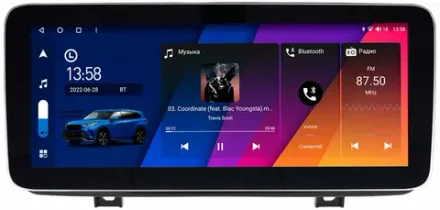 Магнитола для BMW 2-серия (F22) 2014-2021 - Canbox H-Line 2107 монитор 12.3" QLED в стиле MERCEDES на Android 10, ТОП-процессор, CarPlay, 4G SIM-слот