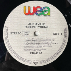 Винтажная виниловая пластинка LP Alphaville Forever Young (Germany 1984)