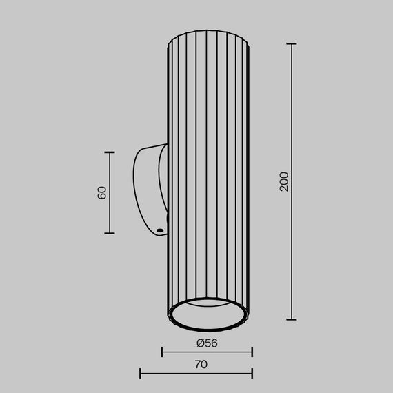 Бра Maytoni Technical Calipso C106WL-02-GU10-BS