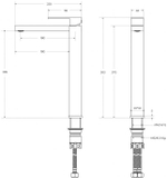 Смеситель CEZARES SLIDER-LC-IN-W0 для накладной раковины без донного клапана
