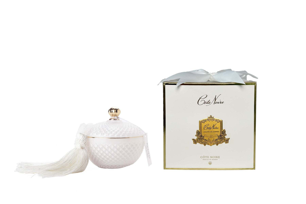 Свеча ароматическая Cote Noire Art Deco Round White & Gold