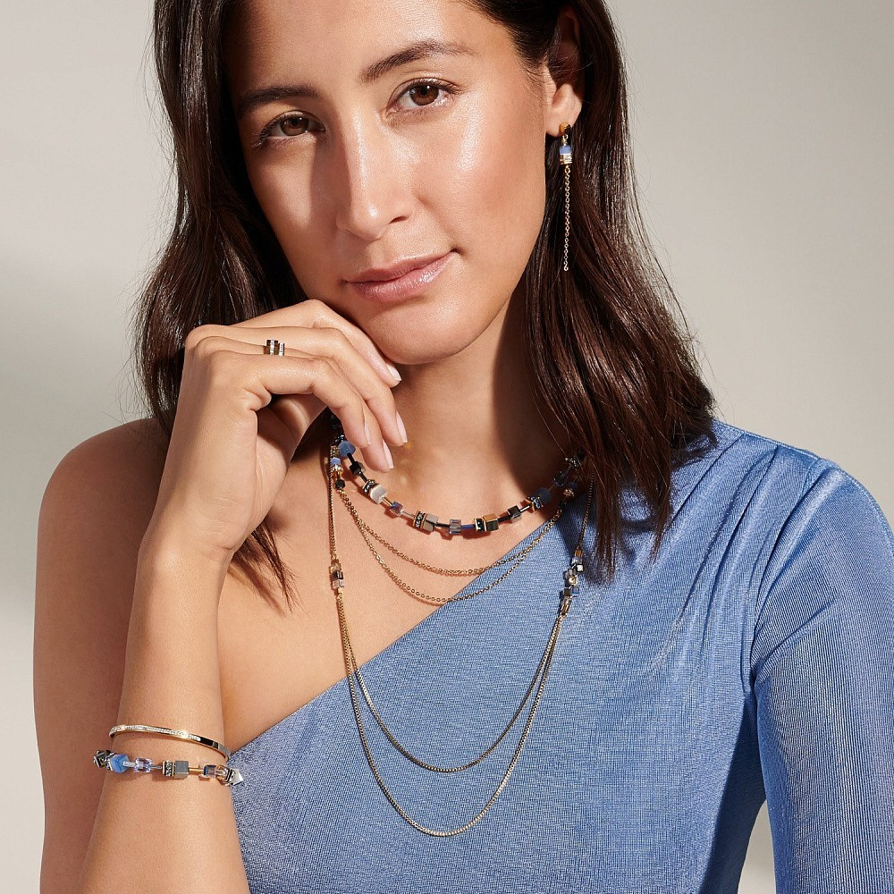 Колье Coeur de Lion Gold-Blue 5064/10-0716 цвет синий, золотой