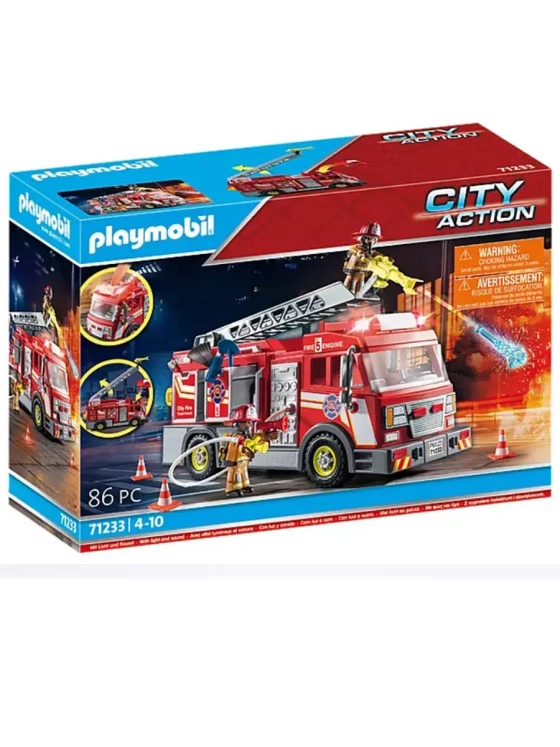 Набор Пожарная машина Playmobil 71233 свет, звук