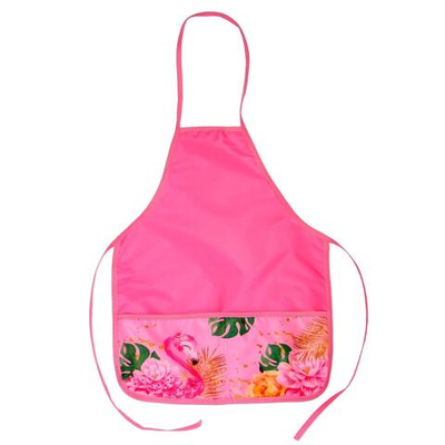 Фартук для труда + нарукавники, 485 х 395/250 х 160 мм, рост 116-146 см, Calligrata, Фламинго