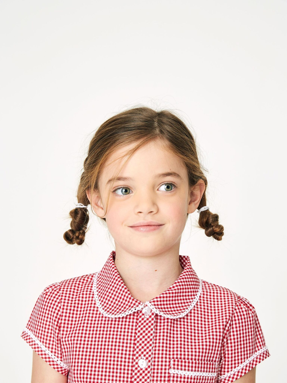 Платье школьное с воротником для девочки Next 120-617, Красный, Белый