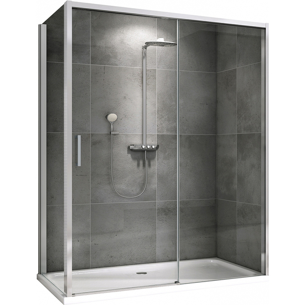 Душевой уголок Abber Komfort 140x100 AG93140-S102 профиль Хром стекло прозрачное