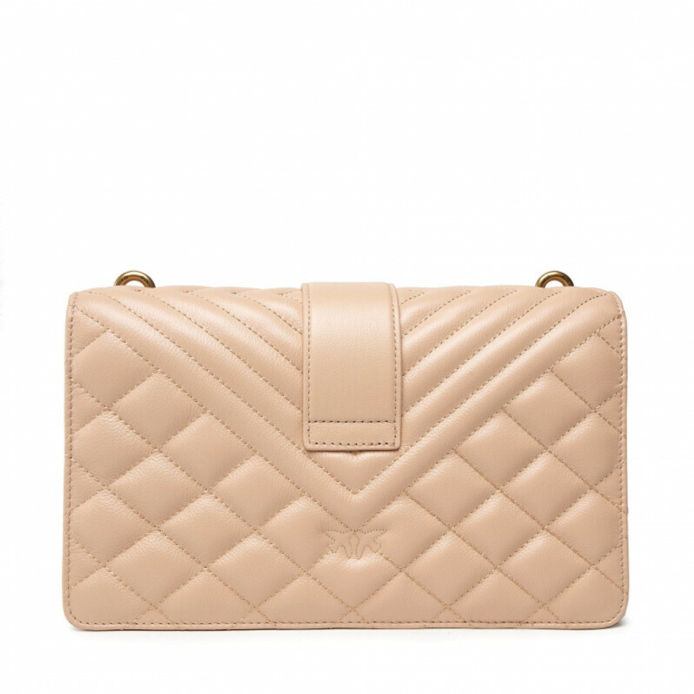 CLASSIC LOVE BAG ICON V QUILT MIX - beige