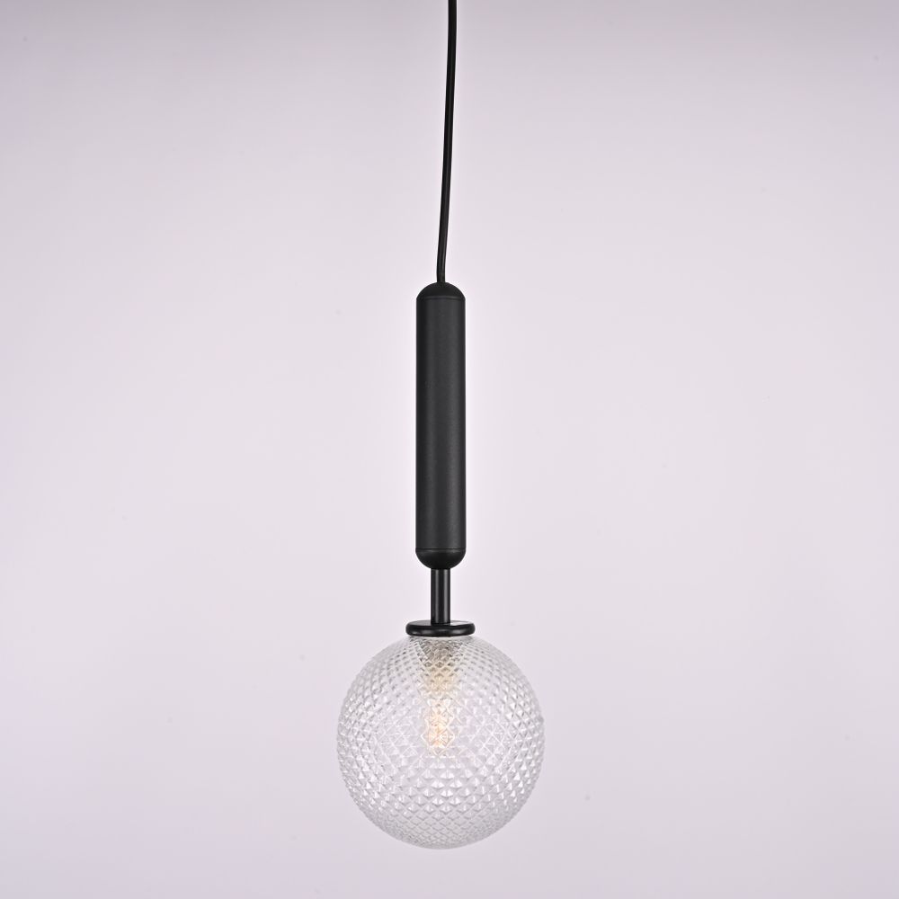 Подвесной светильник RAFFIN Black/Transparent