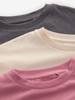 Футболка для девочки Next N94-119, 3 шт., Розовый, Бежевый, Темно-серый