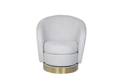 Кресло вращающееся Garda Decor Napoli Ber90 светло-серое