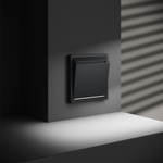 Выключатель встраиваемый VOLTUM S70 карточный 16А, (графит)