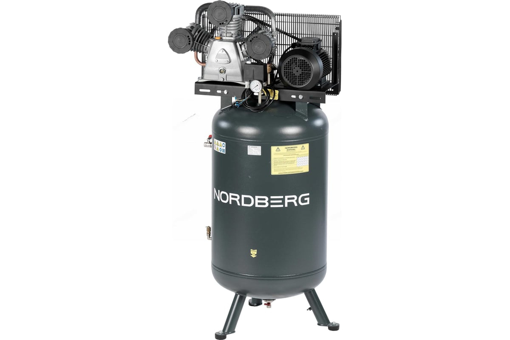 Компрессор вертикальный поршневой с ременной передачей 380В, ресив. 270л, 950л/мин NORDBERG NCPV300/950