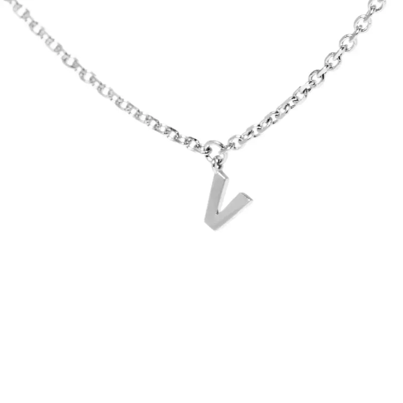 Вечный браслет Персонализация с Буквой – Белое золото