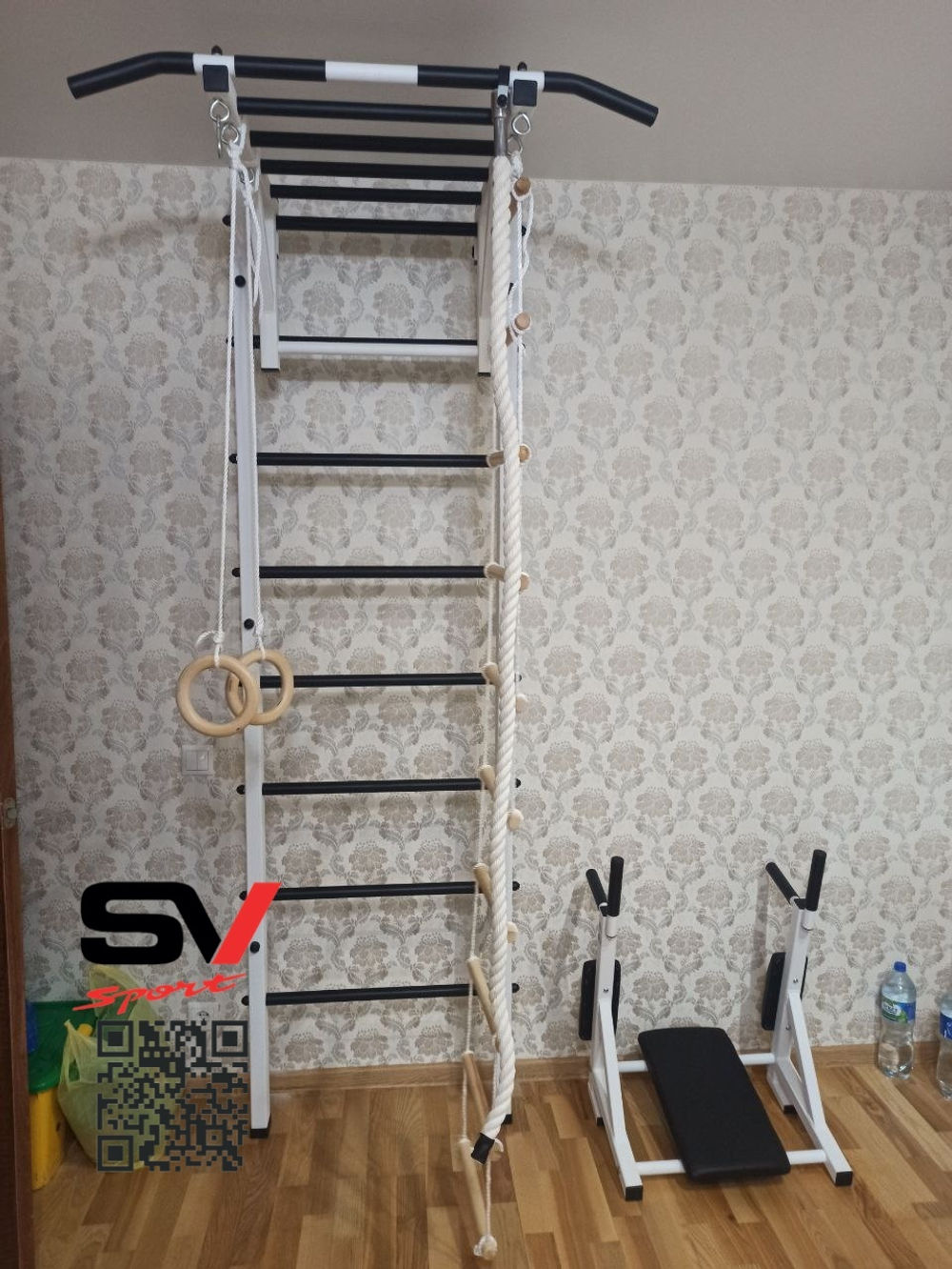 Монтаж шведской стенки Sv Sport в пеноблочные, газоблочные стены