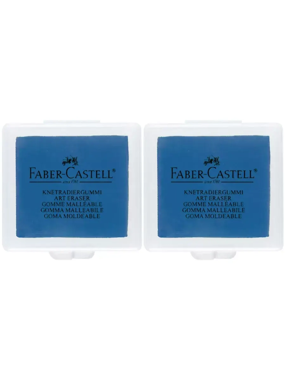 Ластик-клячка Faber-Castell, синий, в пласт контейнере,2 шт