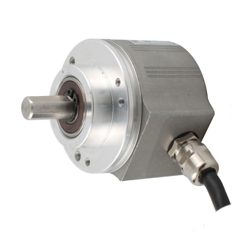 Инкрементальный программируемый энкодер INNOCONT D=58мм, выступающий вал 10мм, 5…30VDC, выход TTL/HTL с инверсией, IP 65