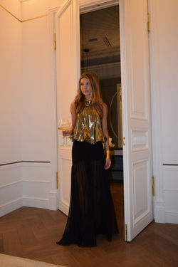 Юбка макси из шелка Lauren Black