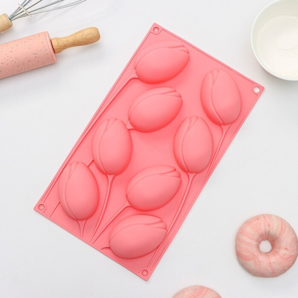 Форма для муссовых пирожных Тюльпаны 29 х 17 см