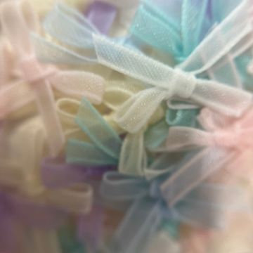 Объемный дизайн для ногтей Бантик текстиль №801901