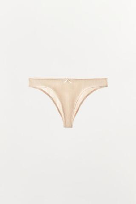 ZARA БАЗОВЫЕ ПЕРФОРИРОВАННЫЕ ТРУСЫ, ЦВЕТ РОЗОВОГО ДЕРЕВА