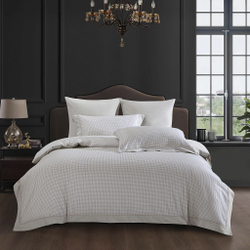 Постельное белье 2 спальное евро Asabella 2294-6 с золотистой тесьмой