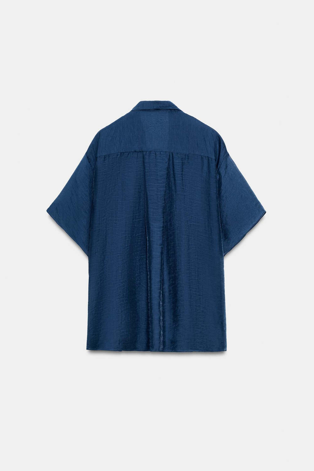 ZARA РУБАШКА С ШАРФОМ — ZW COLLECTION, СИНИЙ