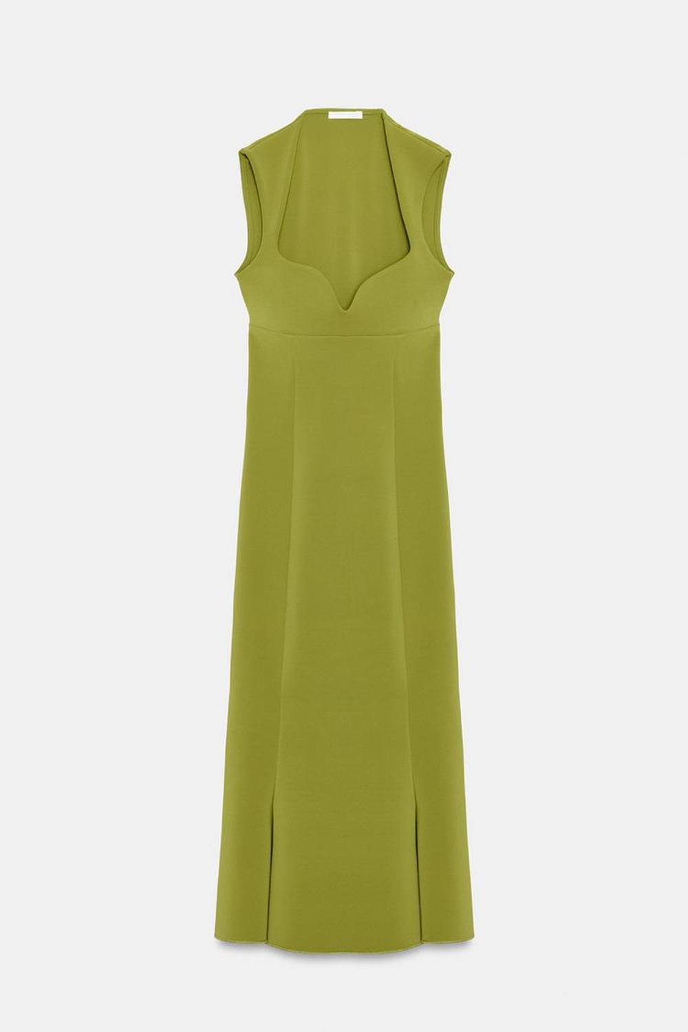 ZARA ПЛАТЬЕ С ВЫРЕЗОМ СЕРДЕЧКОМ, ЗЕЛЕНЫЙ