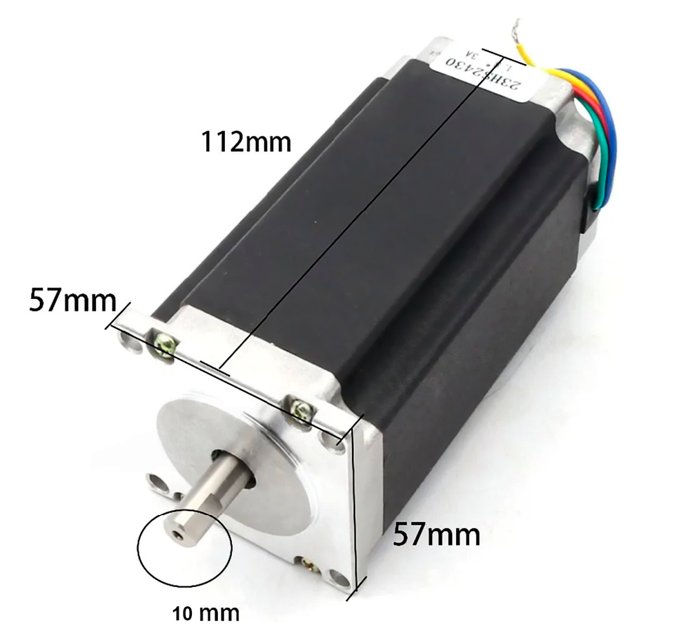 Шаговый двигатель Nema 23HS2430 (вал 10мм)