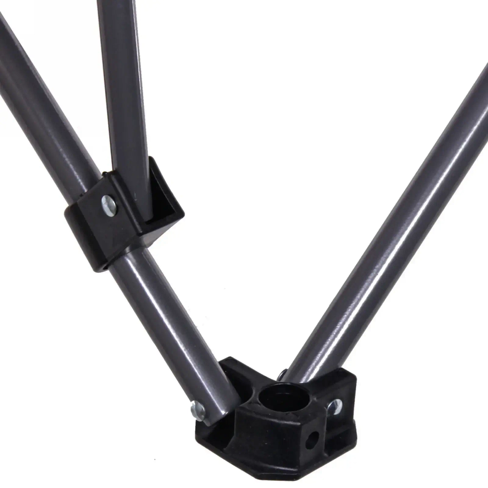 Кресло складное с подлокотниками до 120кг 85*88*53см серое