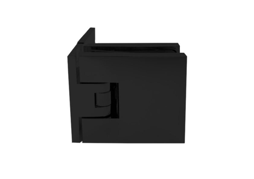 Душевая петля премиум модерн стена-стекло, черная матовая