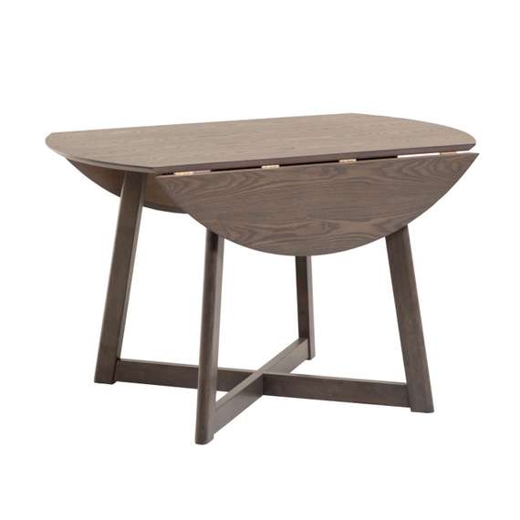 Стол раскладной Maryse Ø120-70 см, темный