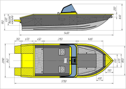 Катер-лодка алюминиевая ТРИЕРА 540 Боурайдер Комфорт