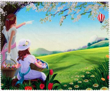 Салфетка микрофибра 15х18 (ПОДРУГИ) в  упаковке.