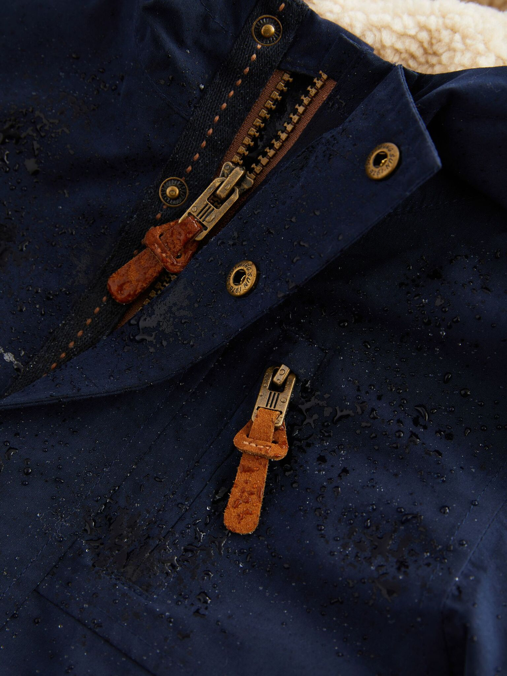 Куртка с флисовой подкладкой и капюшоном для мальчика Next Q53-237, Темно-синий