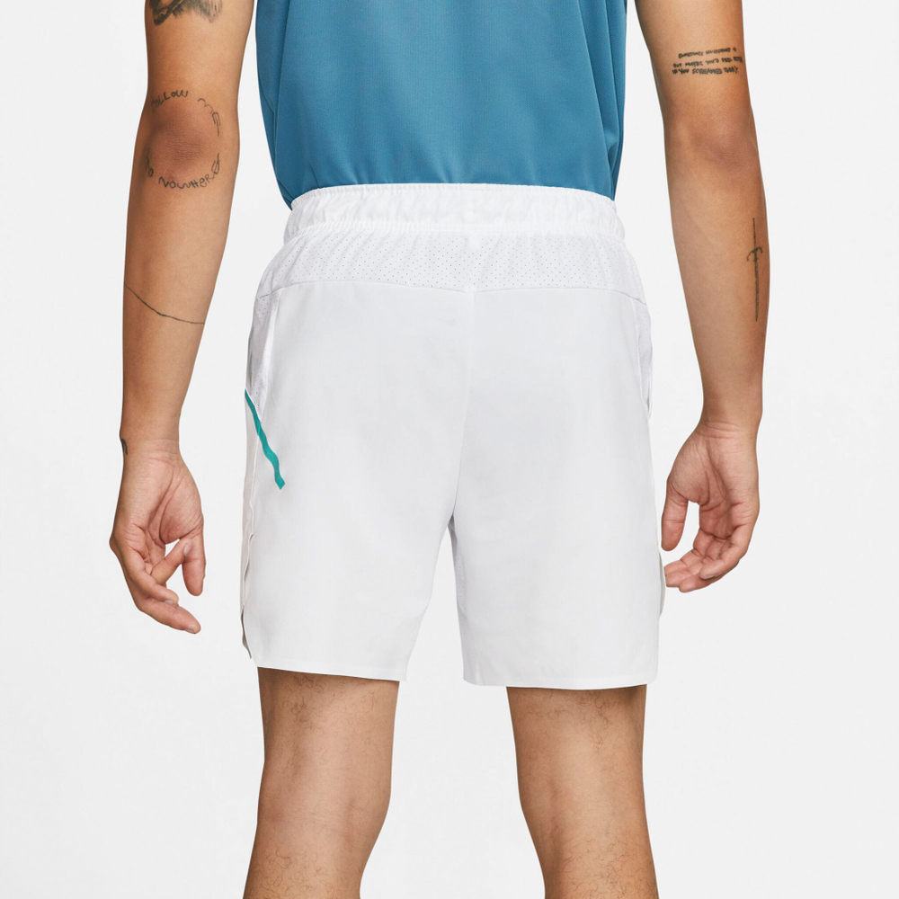 Мужские теннисные шорты Nike Court Flex Slam Shorts Men - White, Turquoise
