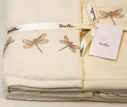 Полотенце 100х150 Devilla Palma Стрекозы экрю