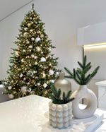 Елка с гирляндой 2в1 «Торжественная» (Литая хвоя) 210 см / 2,1 м