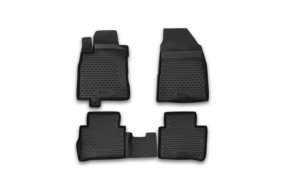 Коврики Standard, в салон NISSAN Tiida 2004-2015, 4 шт. (полиуретан, чёрные) Element.NLC.36.21.210