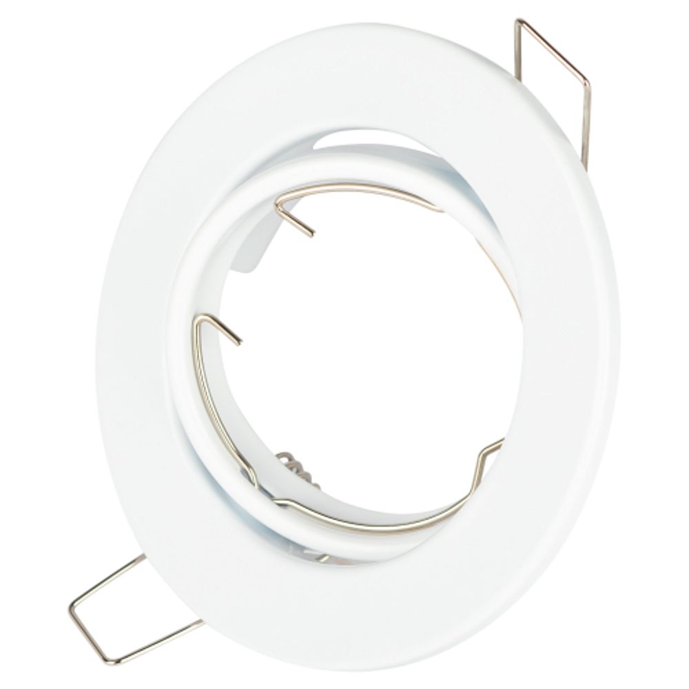 ST2A WH Светильник ЭРА штампованный поворотный MR16,12V/220V, 50W белый | Штампованные встраиваемые светильники