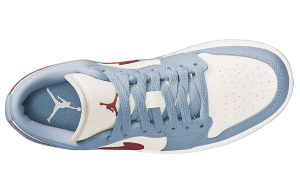 Кроссовки Jordan Air Jordan 1 Low Blue Grey Dune Red (Женская размерная сетка)
