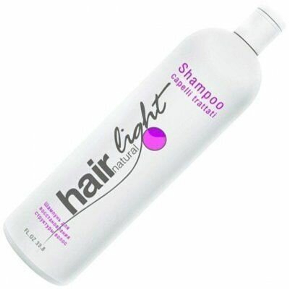 HC HAIR LIGHT Шампунь для восстановл структуры волос 1000мл "Hair Natural Light Shampoo Capelli Trattati"