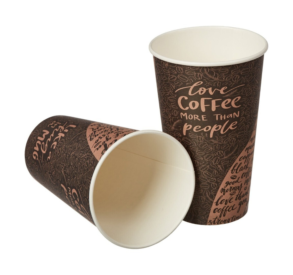 Стакан бумажный 1сл 400 (518) мл d=90мм для горячего Coffee