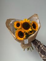 Букет из подсолнухов 5 шт